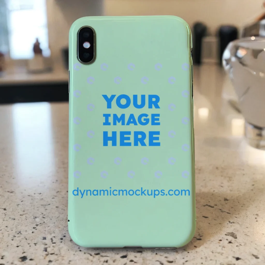 iPhone Mint Phone Case Mockup Template