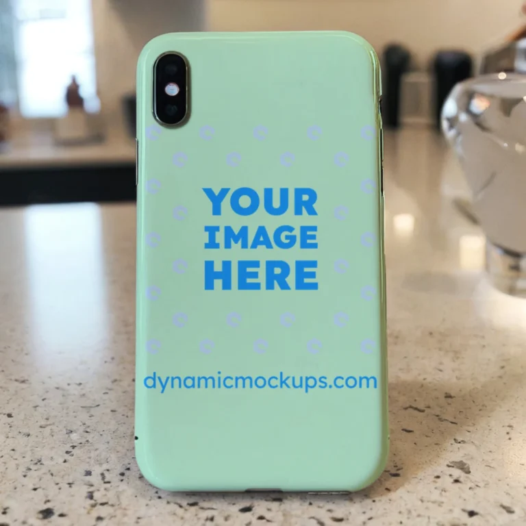 iPhone Mint Phone Case Mockup Template