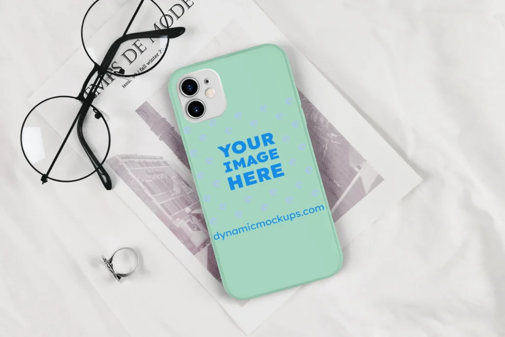 iPhone Mint Phone Case Mockup Template