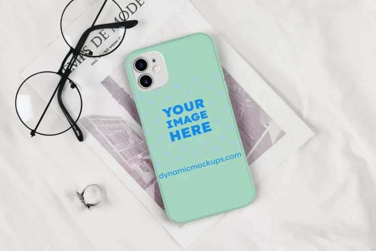 iPhone Mint Phone Case Mockup Template