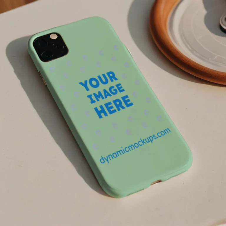 iPhone Mint Phone Case Mockup Template