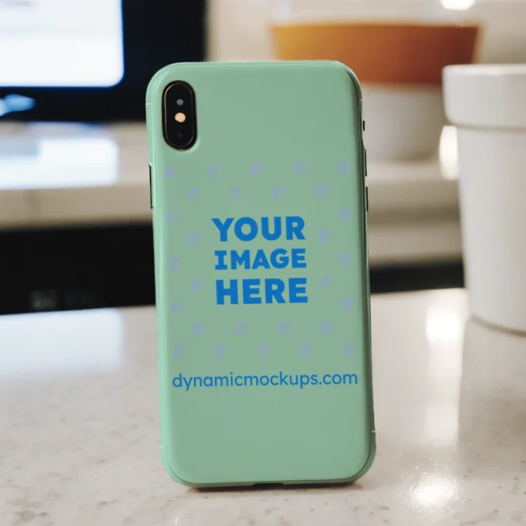 iPhone Mint Phone Case Mockup Template