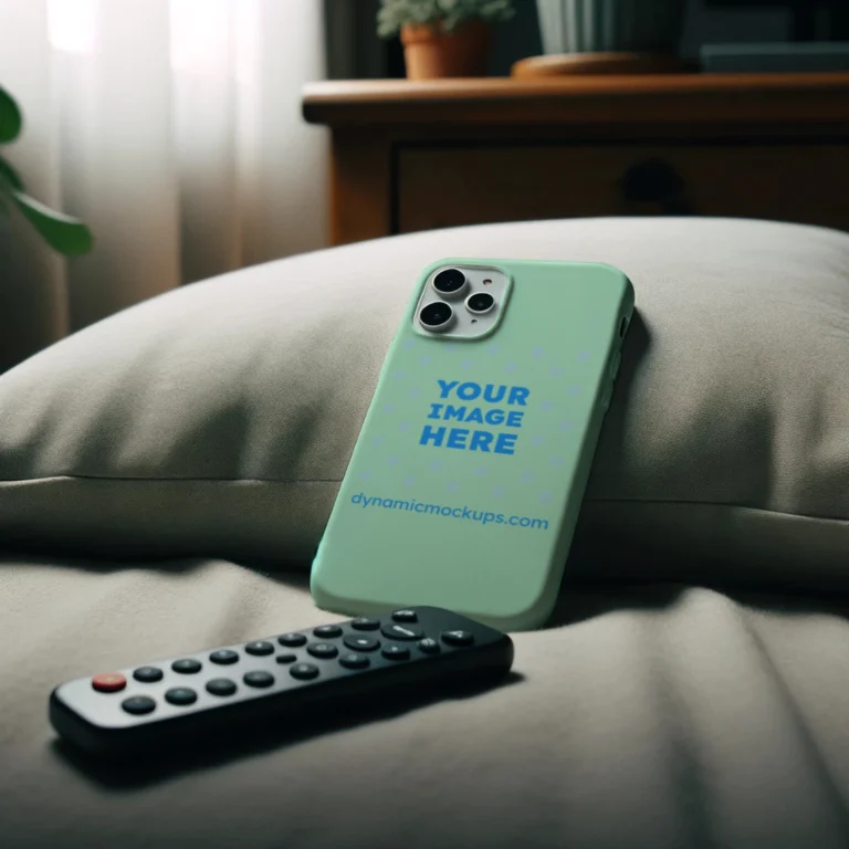 iPhone Mint Phone Case Mockup Template
