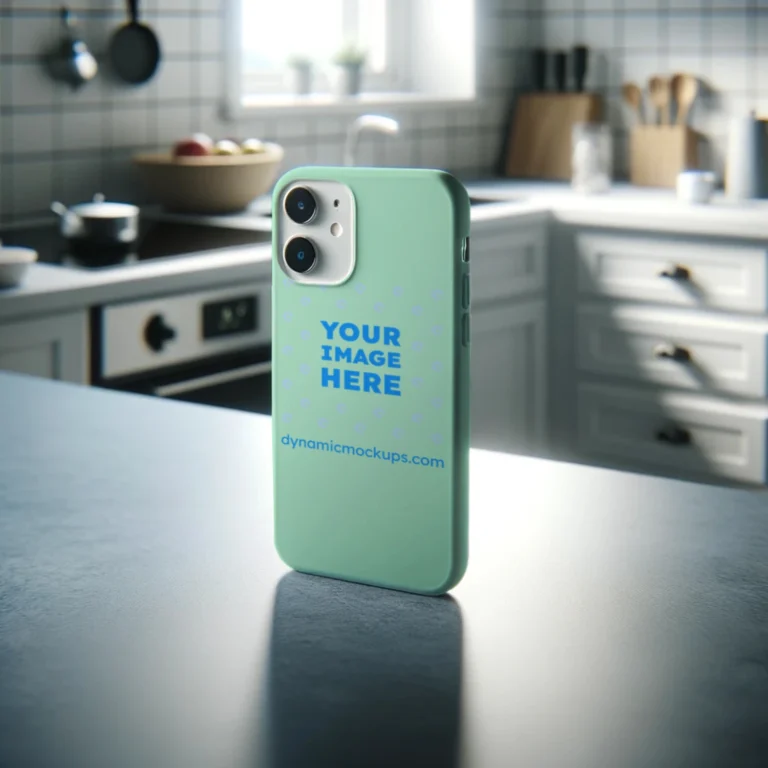 iPhone Mint Phone Case Mockup Template