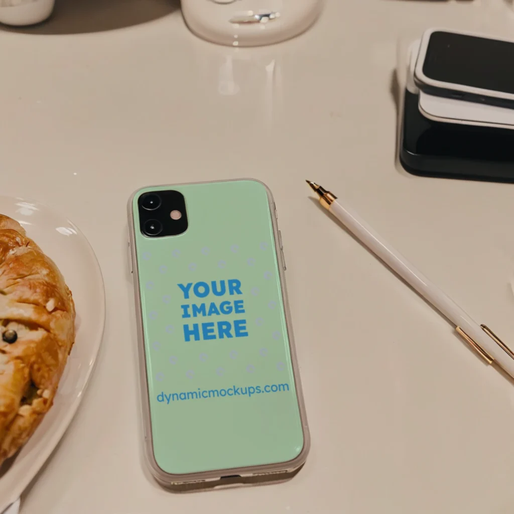 iPhone Mint Phone Case Mockup Template