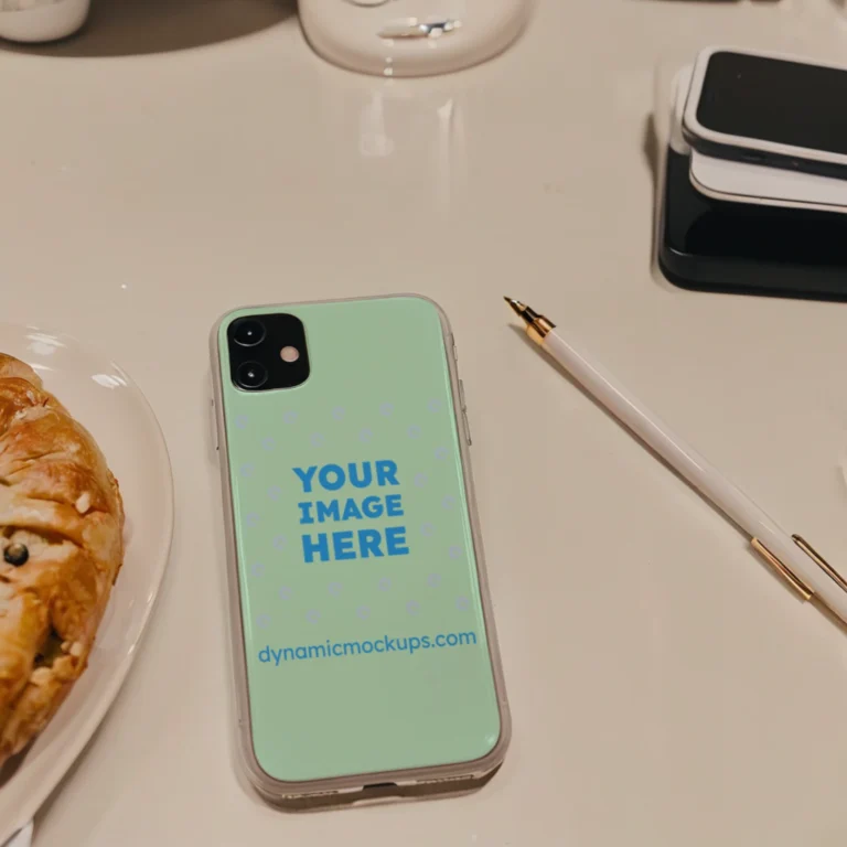 iPhone Mint Phone Case Mockup Template