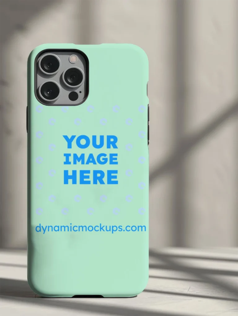iPhone Mint Phone Case Mockup Template