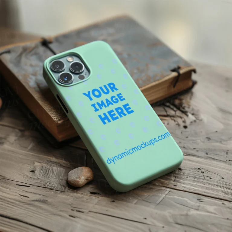 iPhone Mint Phone Case Mockup Template