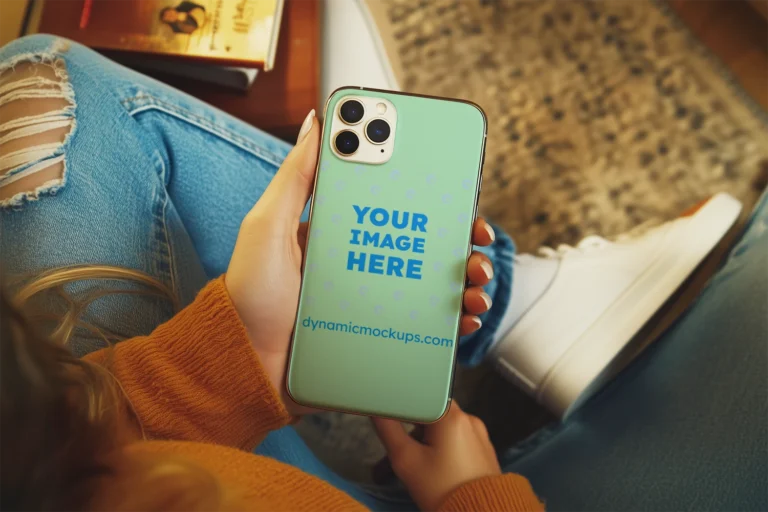 iPhone Mint Phone Case Mockup Template