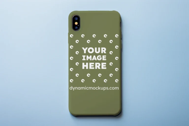 iPhone Olive Green Phone Case Mockup Template