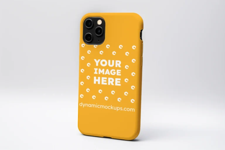 iPhone Orange Phone Case Mockup Template