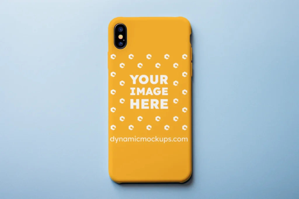 iPhone Orange Phone Case Mockup Template