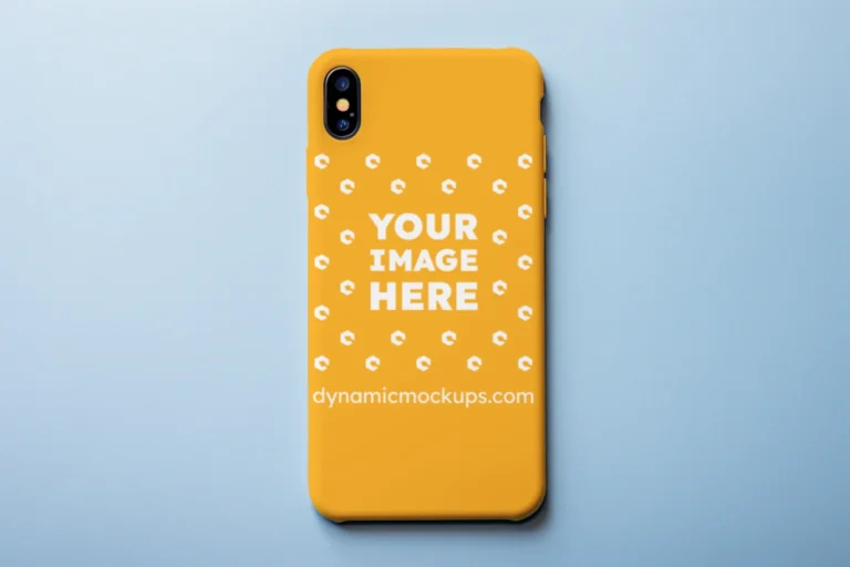iPhone Orange Phone Case Mockup Template