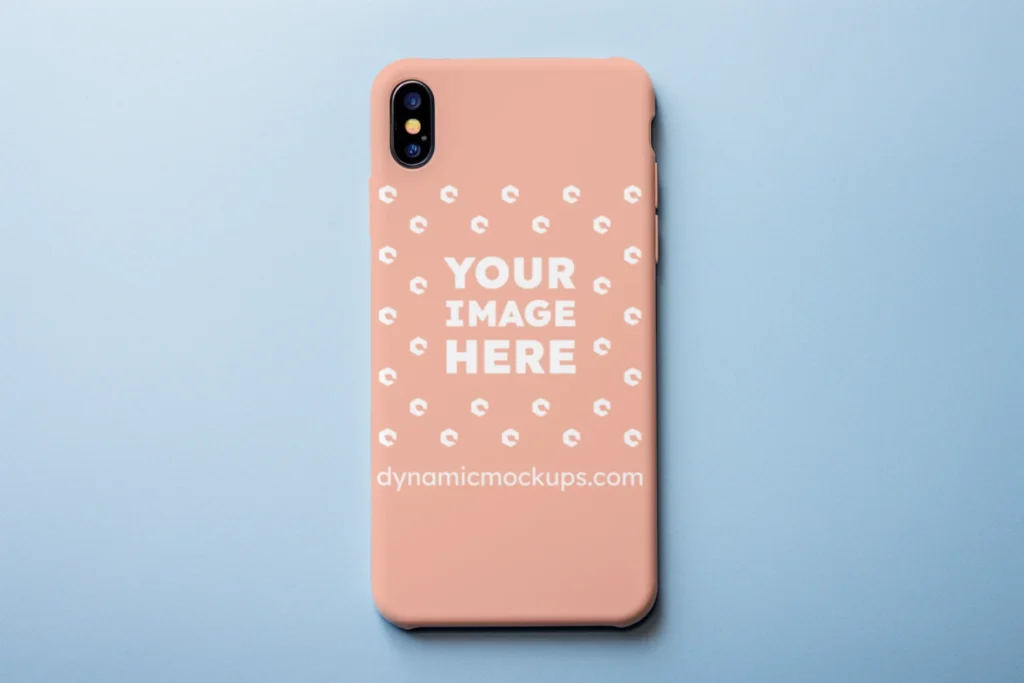 iPhone Peach Phone Case Mockup Template