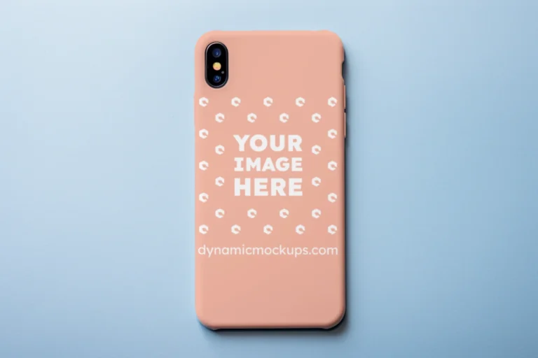 iPhone Peach Phone Case Mockup Template