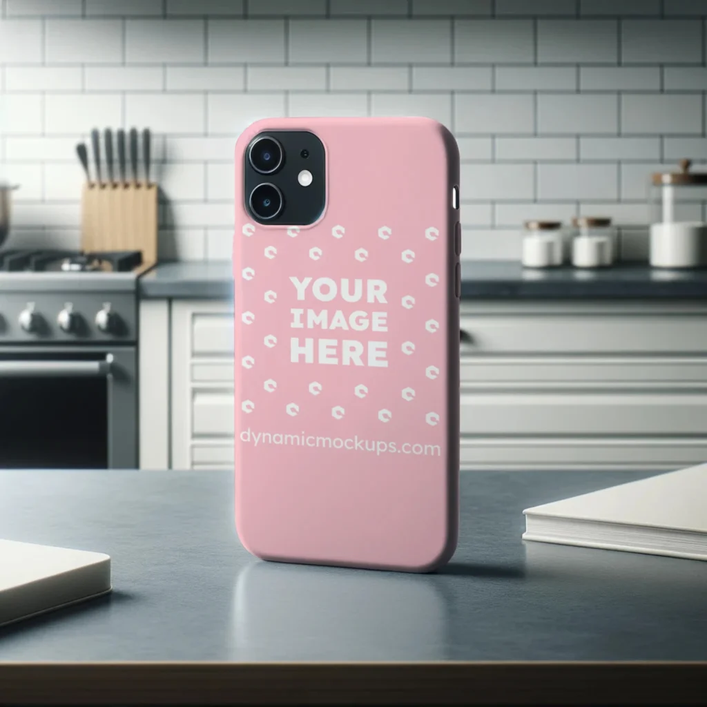 iPhone Pink Phone Case Mockup Template