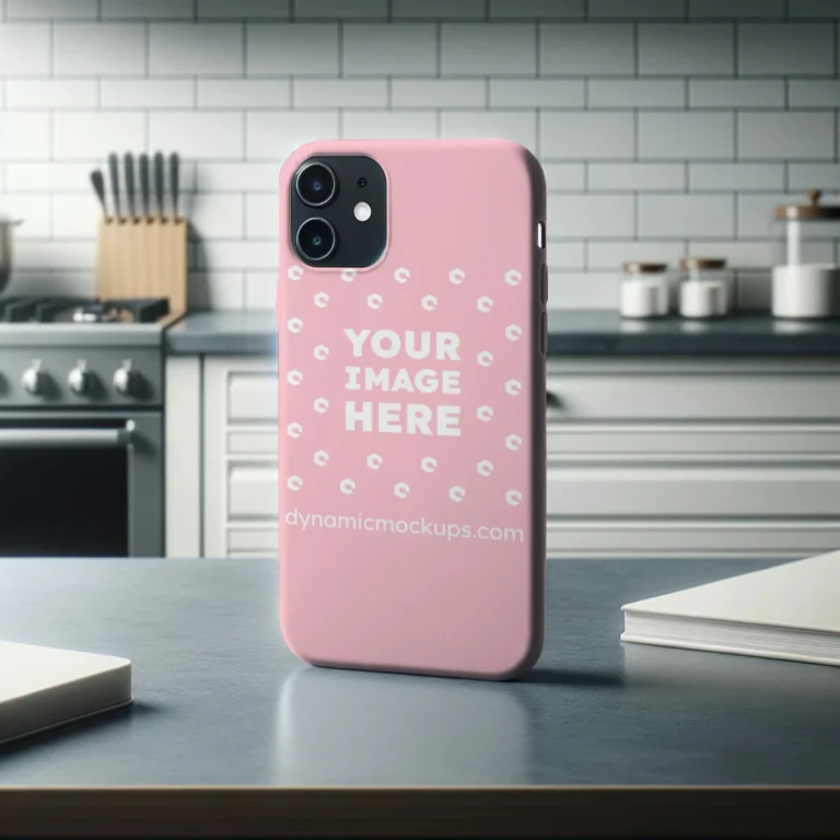 iPhone Pink Phone Case Mockup Template