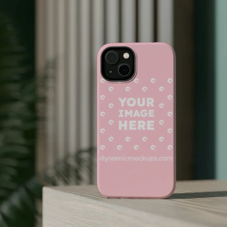 iPhone Pink Phone Case Mockup Template