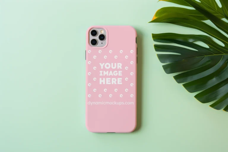 iPhone Pink Phone Case Mockup Template