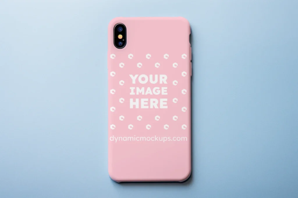 iPhone Pink Phone Case Mockup Template