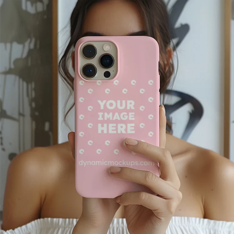 iPhone Pink Phone Case Mockup Template