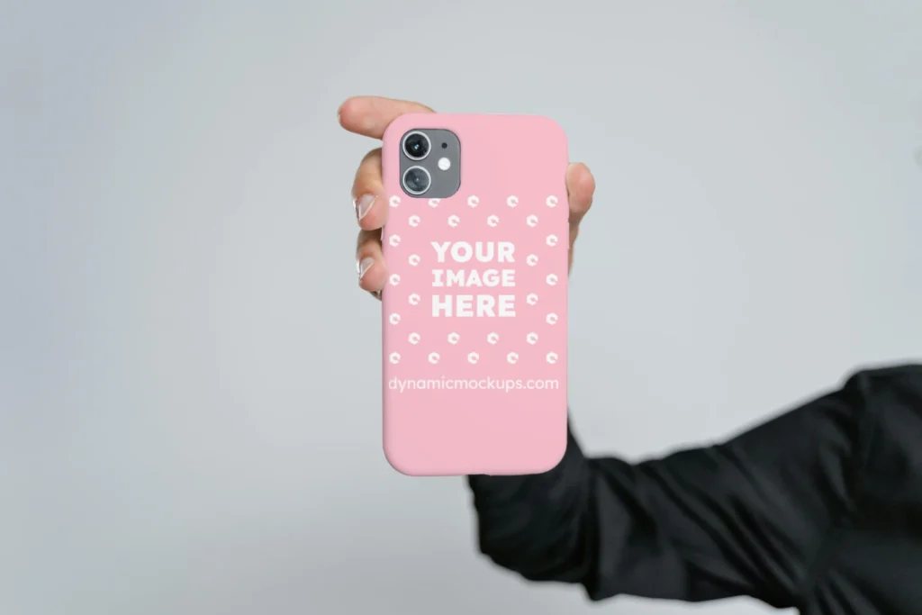 iPhone Pink Phone Case Mockup Template