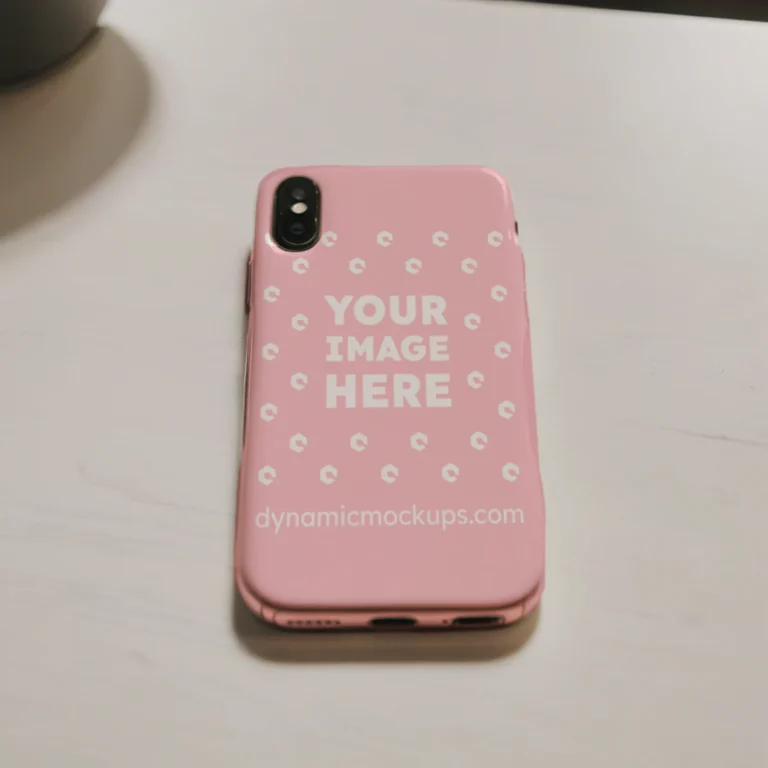 iPhone Pink Phone Case Mockup Template