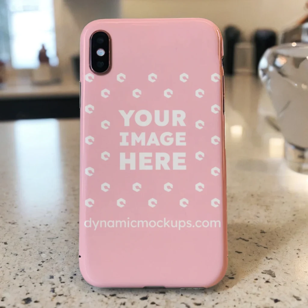 iPhone Pink Phone Case Mockup Template