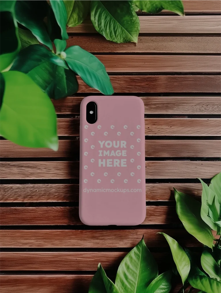 iPhone Pink Phone Case Mockup Template
