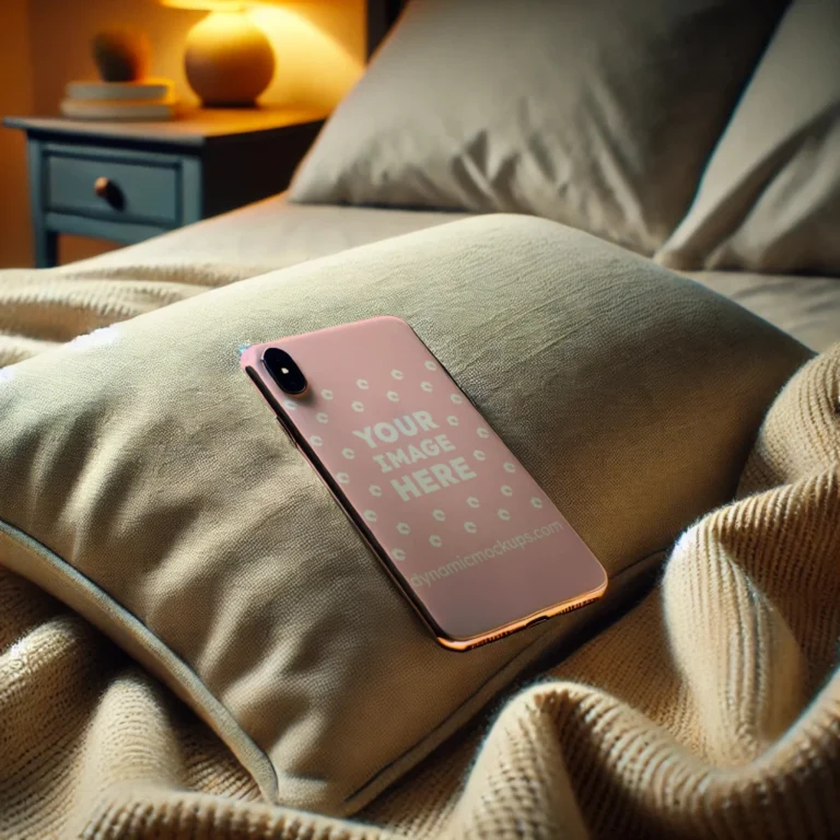 iPhone Pink Phone Case Mockup Template