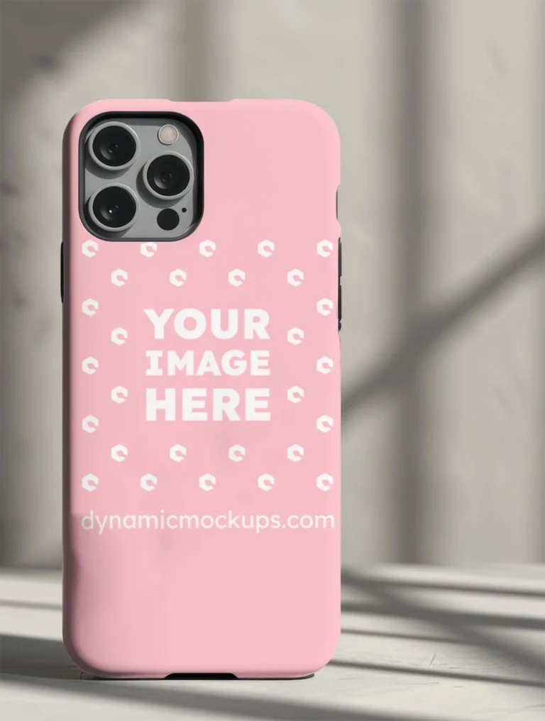 iPhone Pink Phone Case Mockup Template