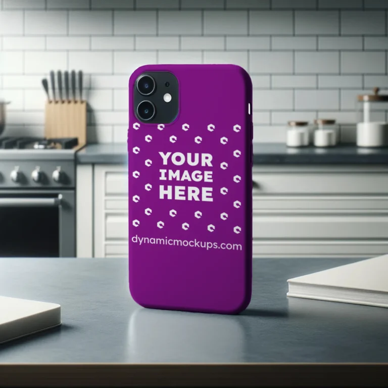 iPhone Purple Phone Case Mockup Template