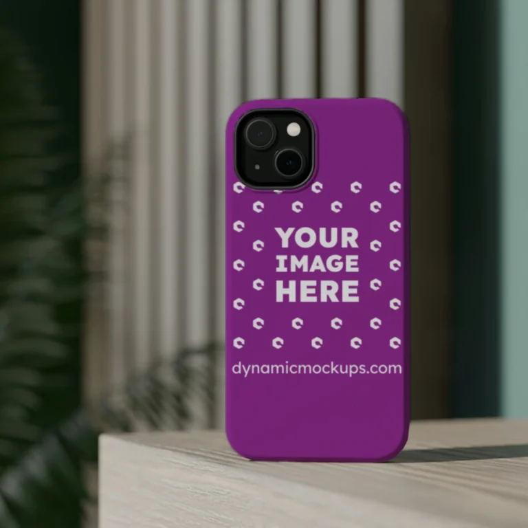 iPhone Purple Phone Case Mockup Template