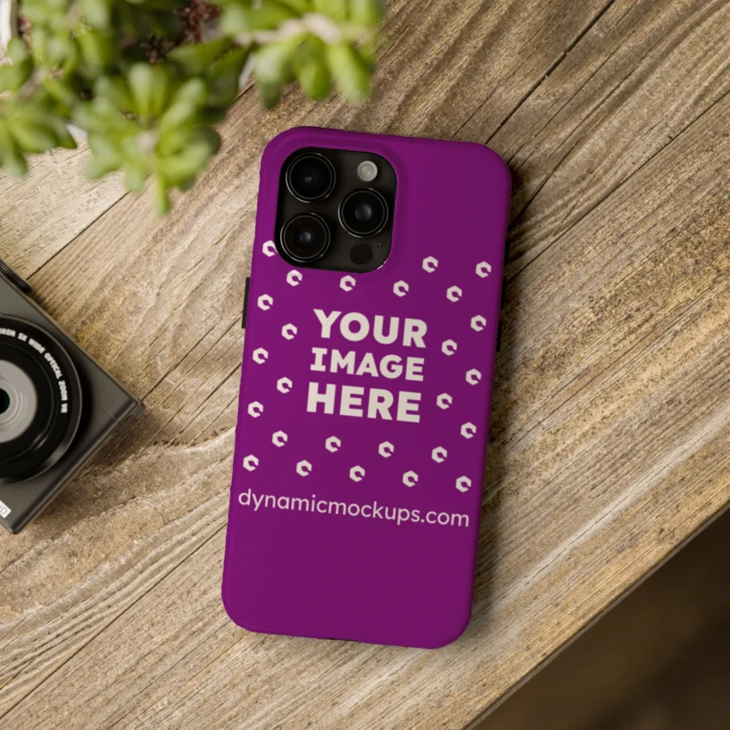 iPhone Purple Phone Case Mockup Template