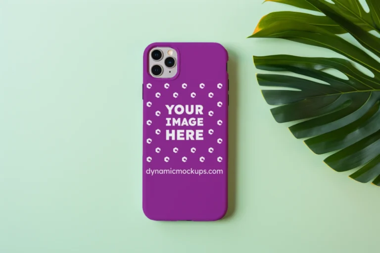 iPhone Purple Phone Case Mockup Template