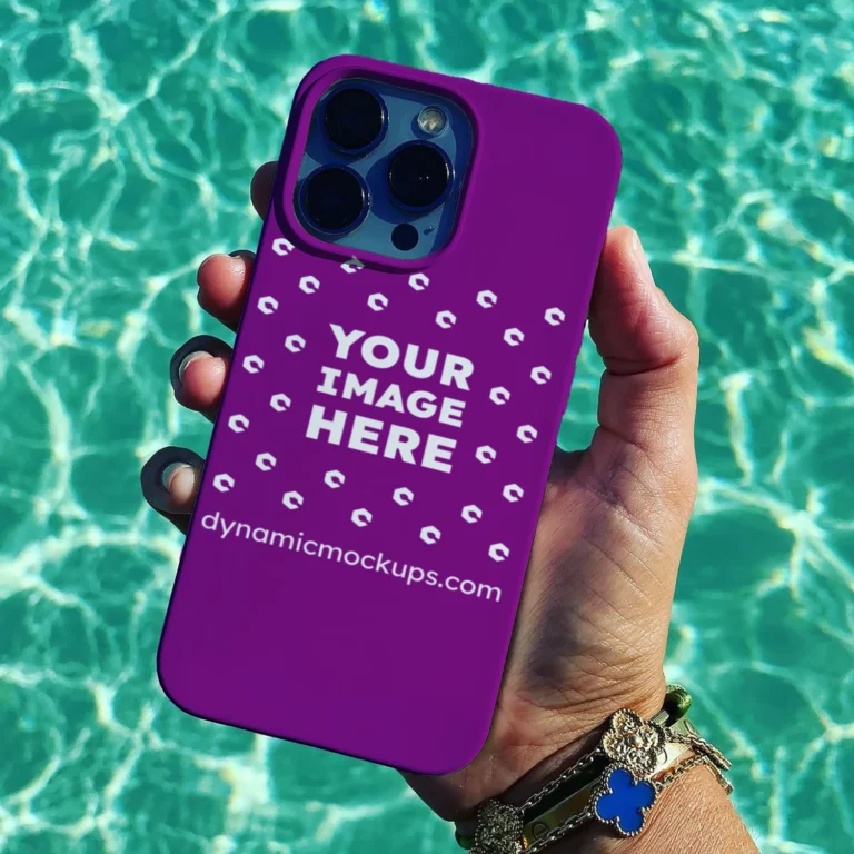 iPhone Purple Phone Case Mockup Template