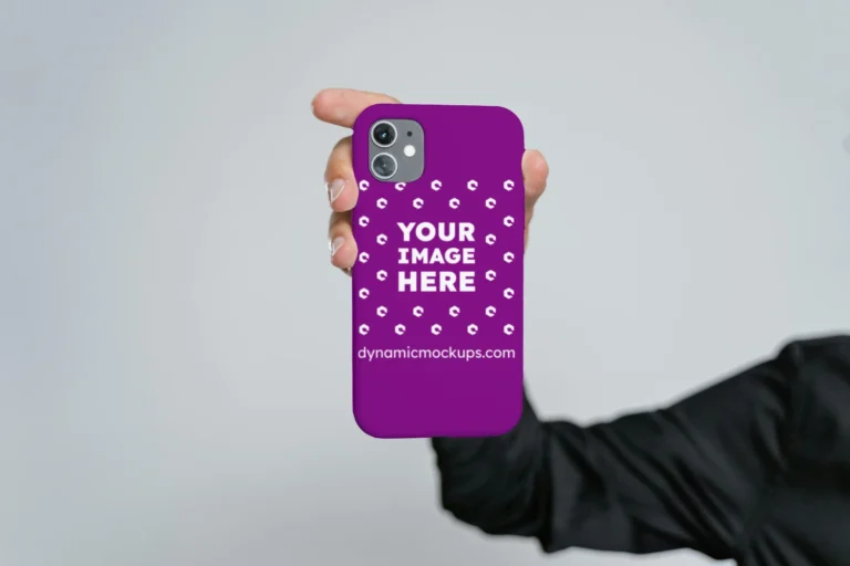 iPhone Purple Phone Case Mockup Template