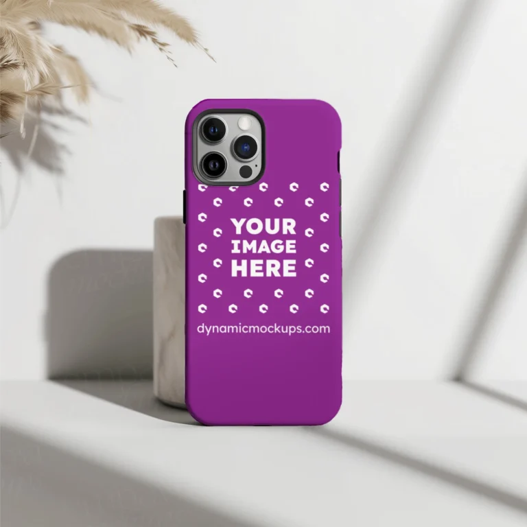 iPhone Purple Phone Case Mockup Template