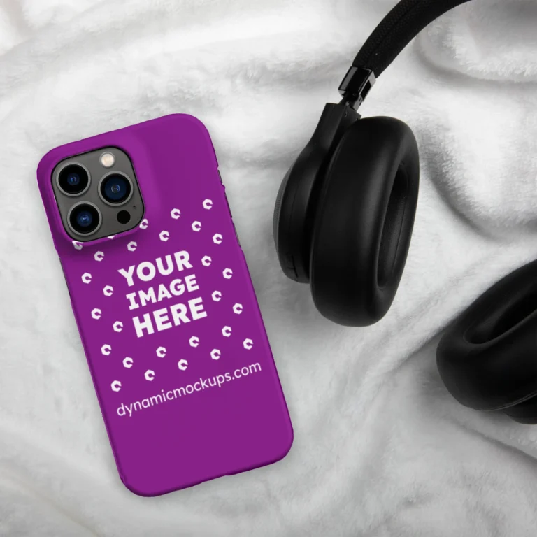 iPhone Purple Phone Case Mockup Template