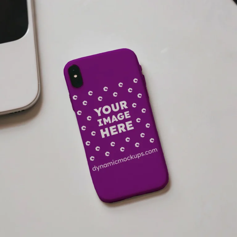 iPhone Purple Phone Case Mockup Template