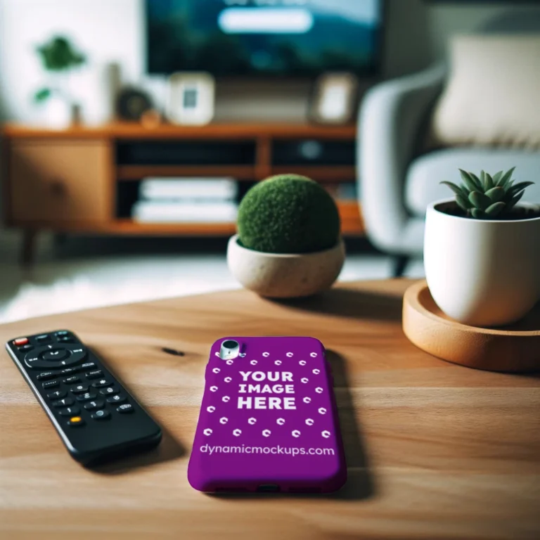 iPhone Purple Phone Case Mockup Template