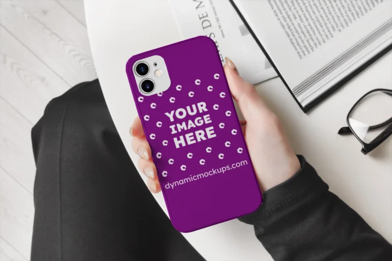 iPhone Purple Phone Case Mockup Template