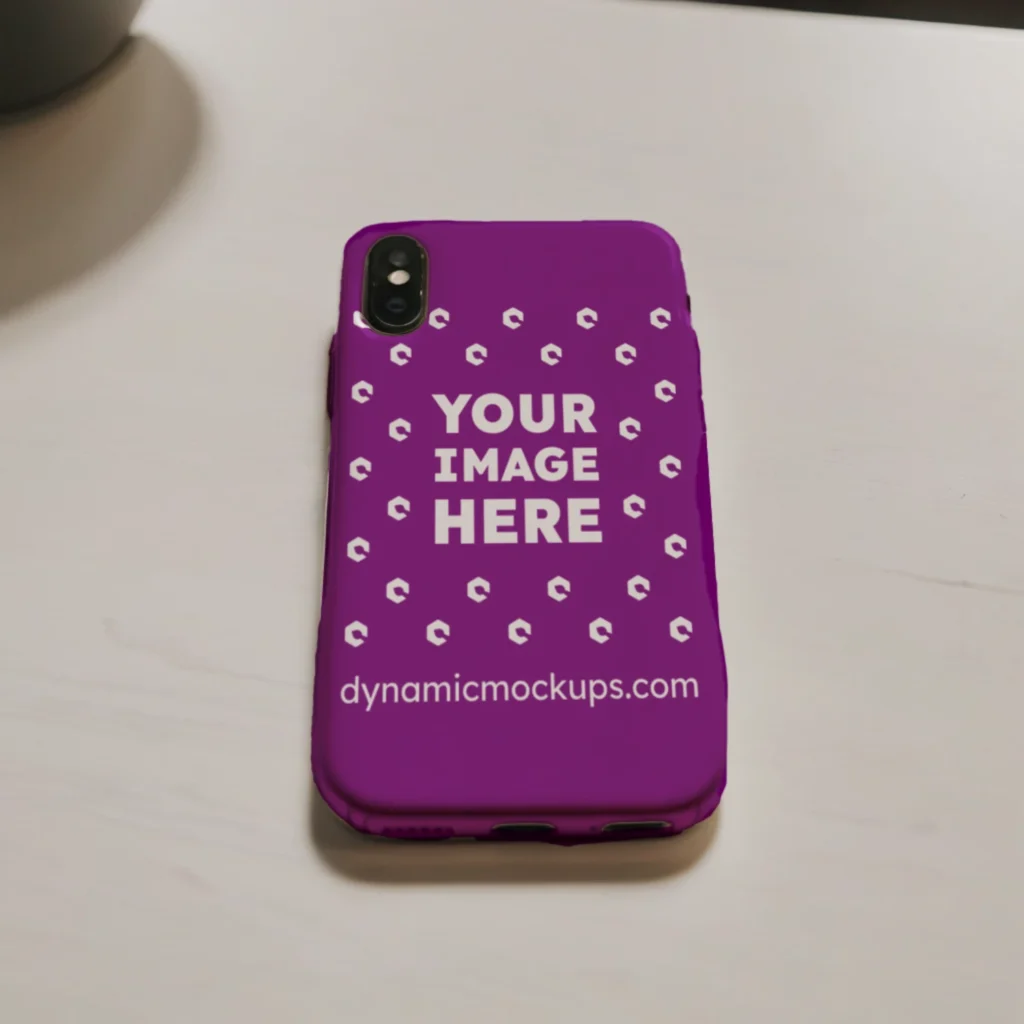iPhone Purple Phone Case Mockup Template