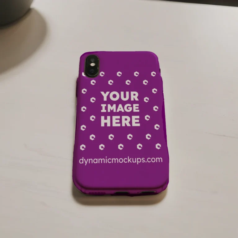 iPhone Purple Phone Case Mockup Template