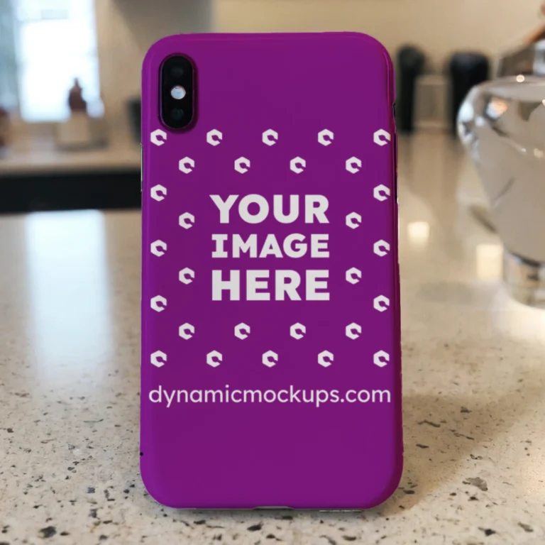 iPhone Purple Phone Case Mockup Template