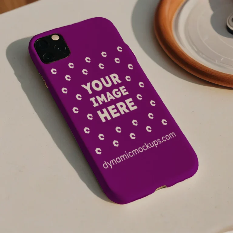 iPhone Purple Phone Case Mockup Template