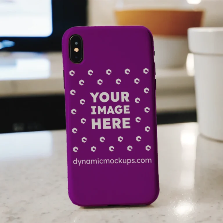 iPhone Purple Phone Case Mockup Template