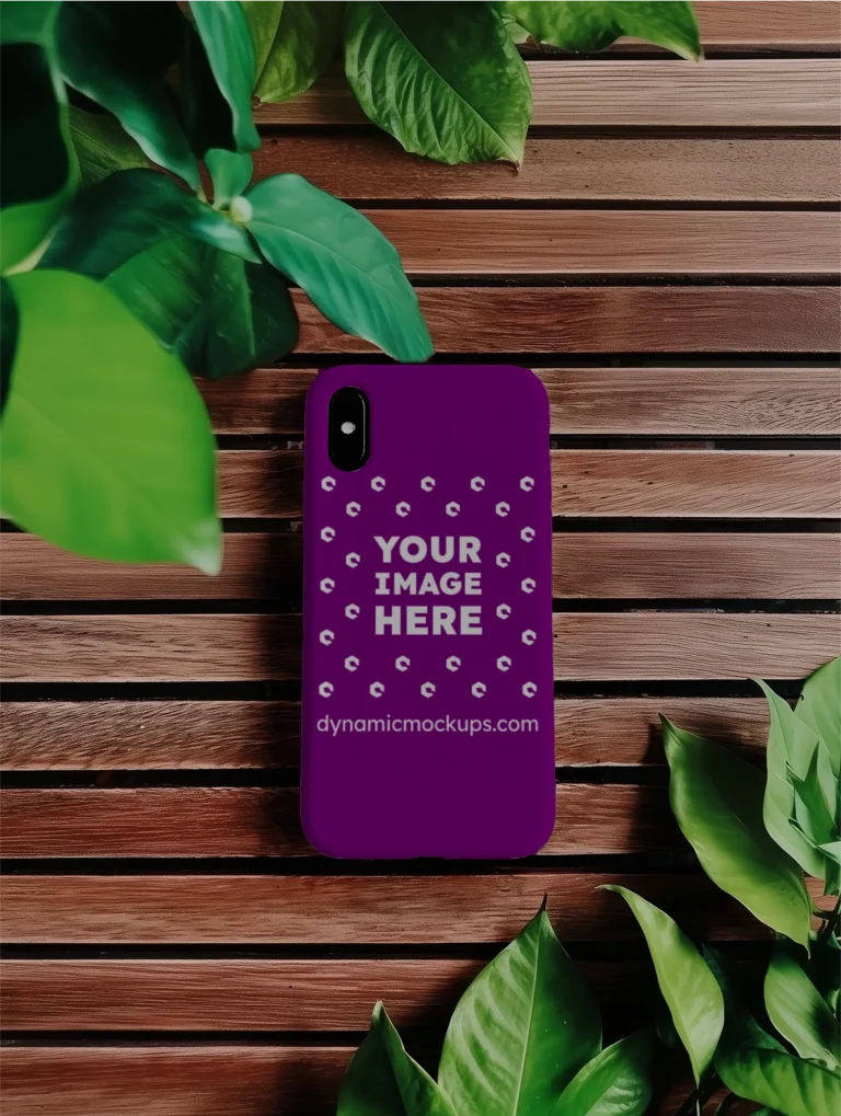 iPhone Purple Phone Case Mockup Template