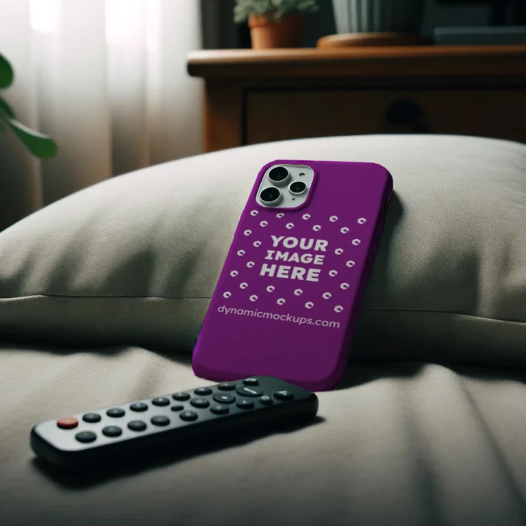 iPhone Purple Phone Case Mockup Template