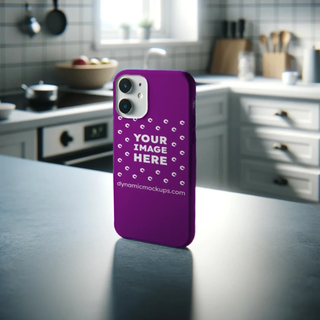 iPhone Purple Phone Case Mockup Template